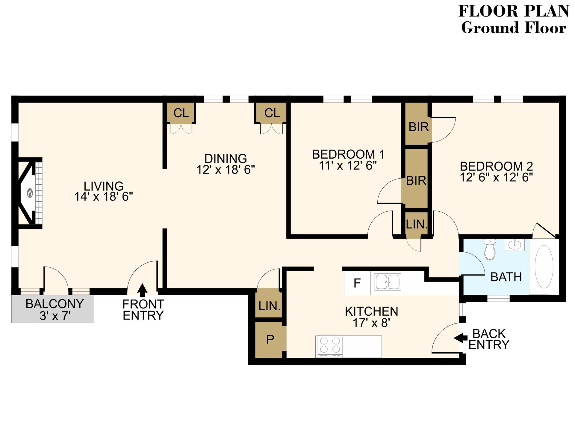 Maycourt Apartments – Maycourt: 2 Bed 1 Bath - Premium
