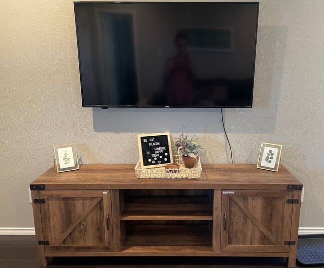 Large, Roku TV, toys inside cabinet - 495 Cimarron