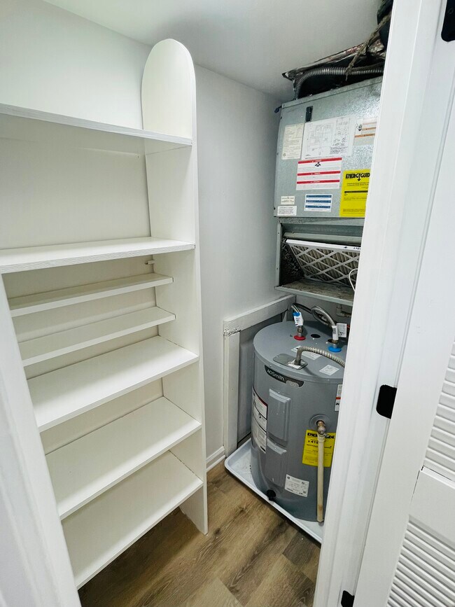 Kitchen Pantry w/ new water hater - 107 Thistle Ln