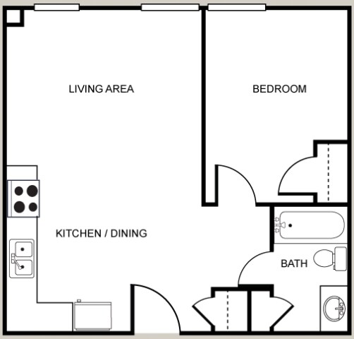 1HAB/1BA - 98 Water Street Apartments