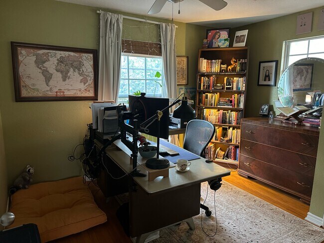 Back bedroom used as an office or study 940-383-2500 - 2019 N Bell Ave