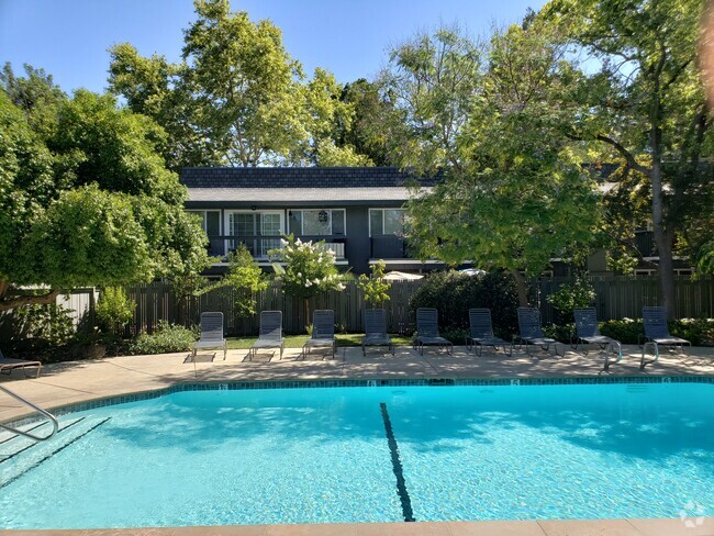 Extended view of pool - Sycamore Green Apartments