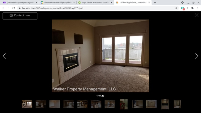 Master Bedroom w/ fire place - 107 Red Apple Dr