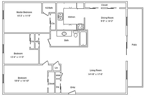 3 HAB/1.5 BA - Valerie Woods Apartments