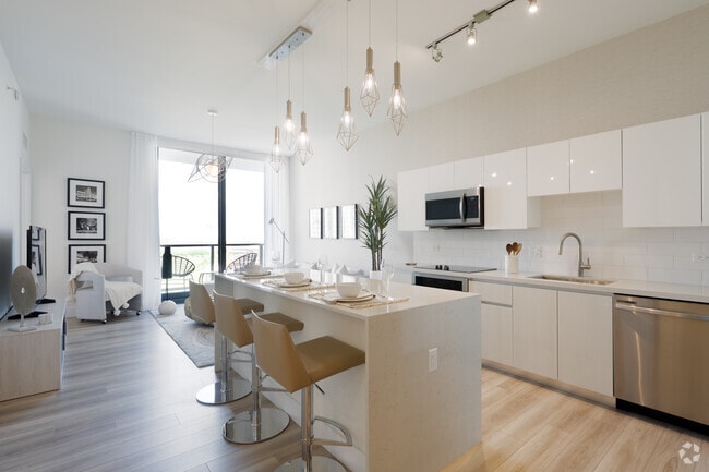 1BR, 1BA - 859SF - Kitchen - Mondrian Hallandale Beach Residences