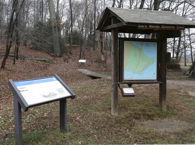 Explore Lees Wood Trail, a 1.8-mile interpretive trail