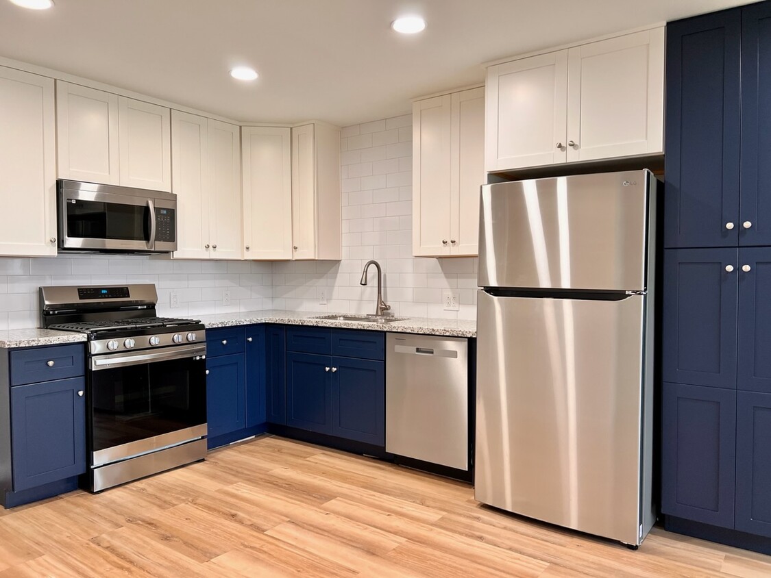 Kitchen with custom cabinets and all new appliances - 1266 Dove St