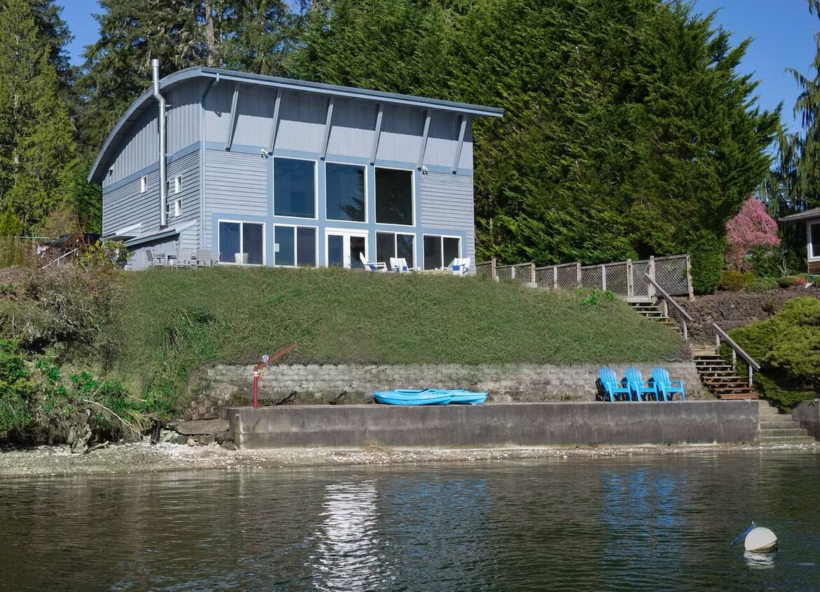 Front View of the house with Morning Buoy - 85 E Community Club Rd