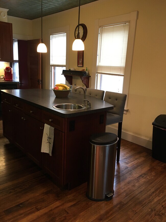 Kitchen island with prep sink - 138 Whitney St