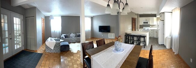 Living, dining, & kitchen space. - 213 N 3rd St