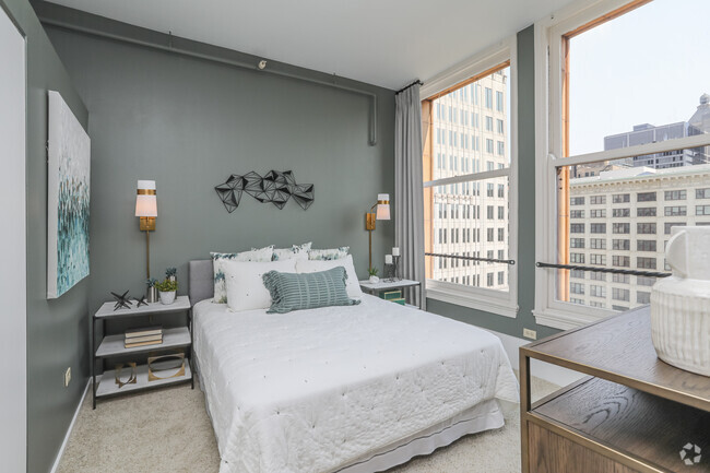 2 BR, 1 BA - Bedroom 1 - Fisher Building Apartments