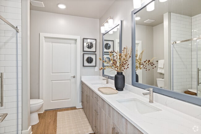 2BR, 2BA - 1,265SF - Primary Bathroom - The Beacon at 331 Apartments
