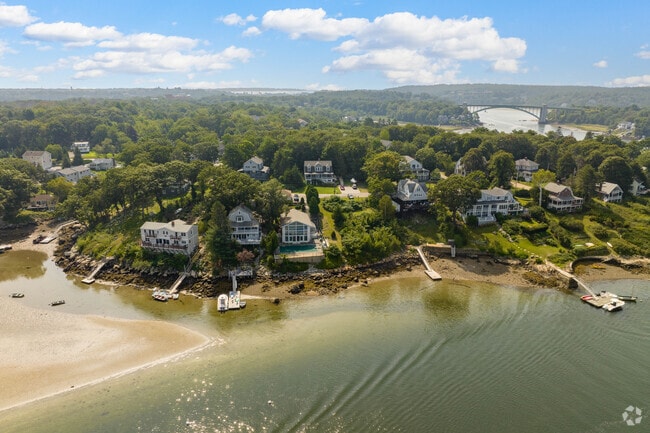 Homes sit along the river in scenic Gloucester.
