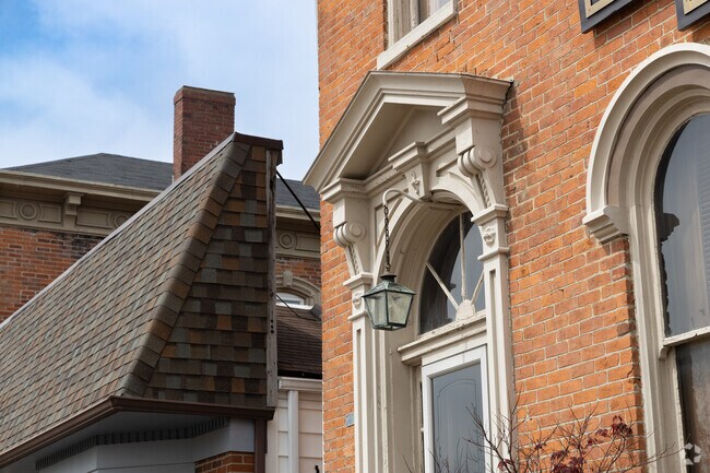 Historic buildings line downtown Mason, offering locals here an eclectic architectural scene.