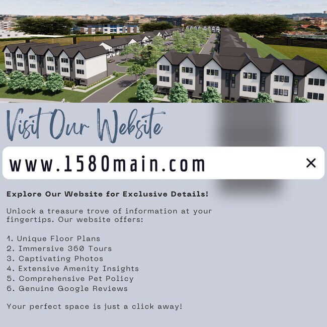 Información del sitio web - 1580 Main Townhomes