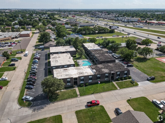 Aerial - Looking South - Chalet Apartments