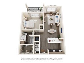 The Villas at Harbour Cove - 1 Bed, 1 Bath, 785 sq. ft. - THE VILLAS AT HARBOUR COVE