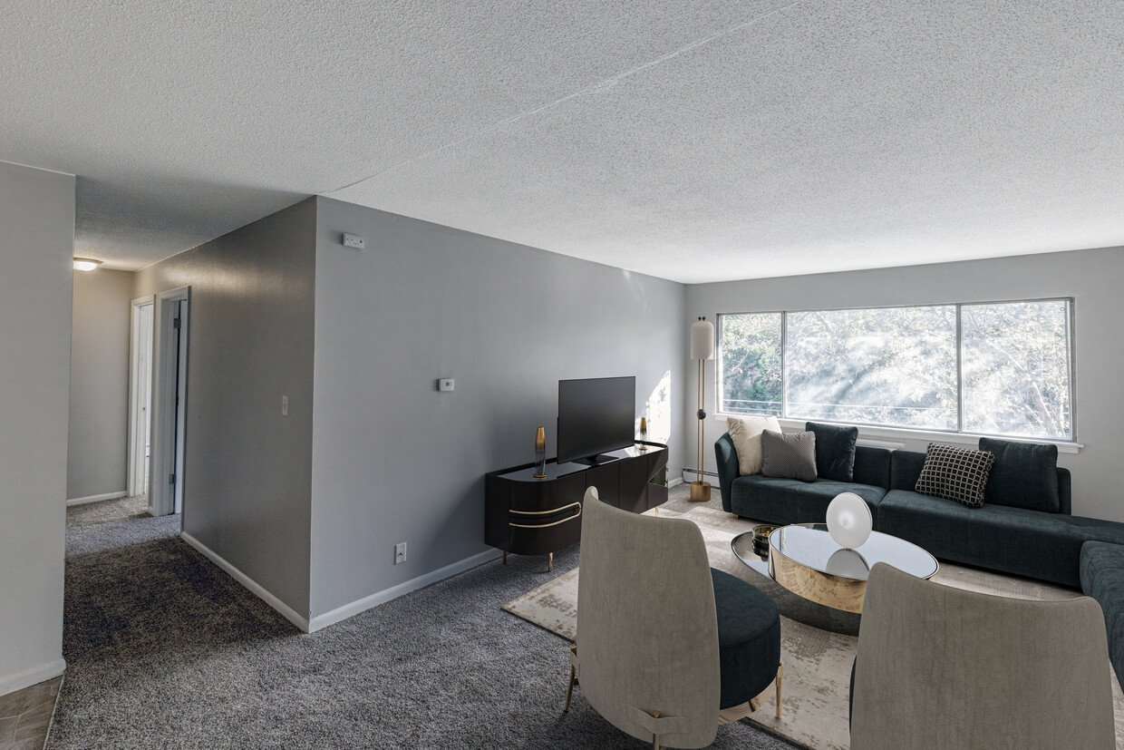 Staged Living Room - Timber Ridge Apartments