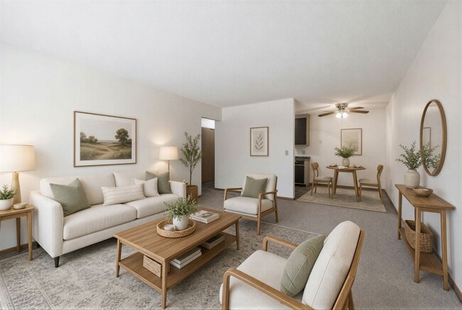 One Bedroom - Living Room - Canary Hill Apartments