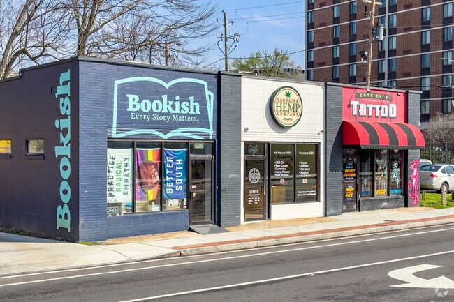 Locally owned shops line the streets of East Atlanta.
