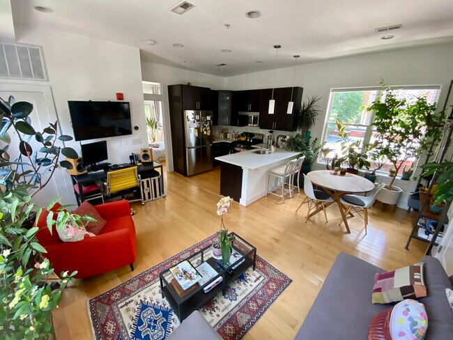 Living room and dining space - 1854 Mintwood Plz NW