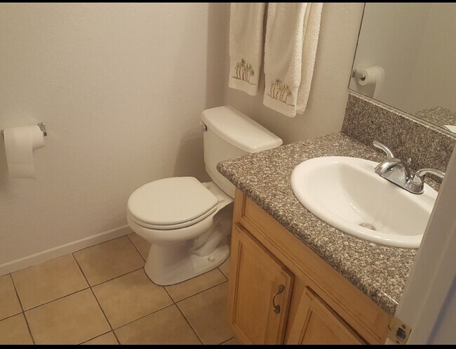 Down stairs bathroom with Granite top and tile floor - 434 Linwood Ave