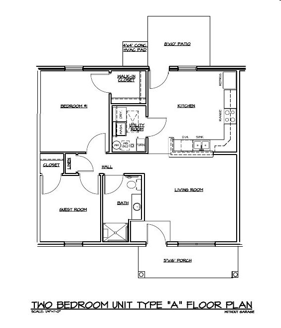 2BR/1BA - Danbury Pointe