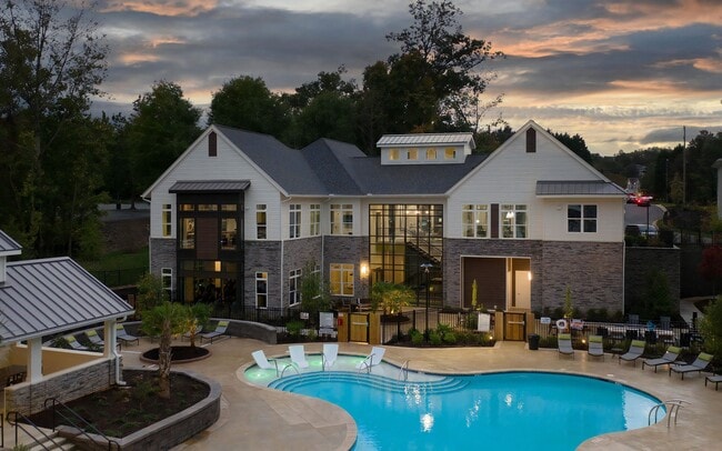 From above, the pool, pavilion and clubhouse read as one outdoor room. - Ventura Research Park