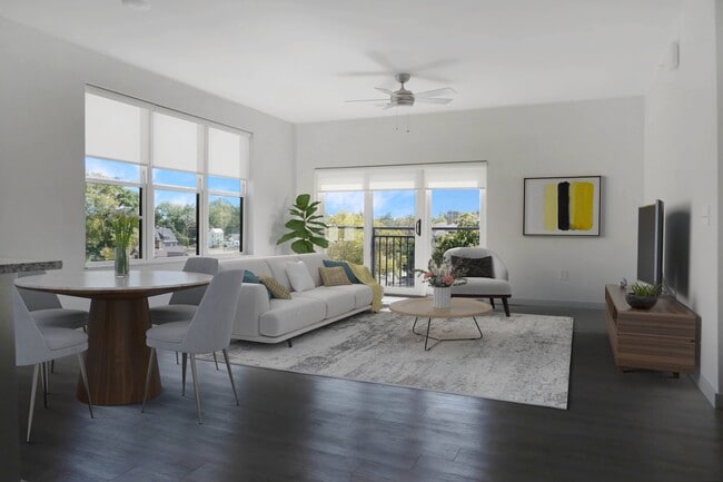 Large Living Areas with Wood Style Flooring, Ceiling Fans, and Lots of Natural Lighting - Madamore