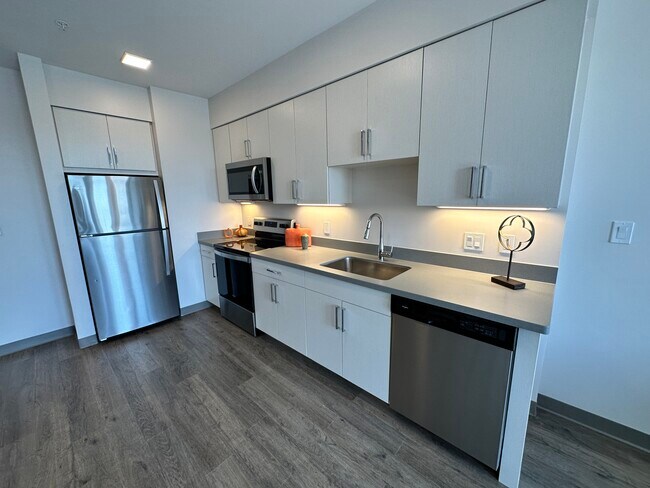 Cocina en el apartamento de un dormitorio - Red Oak at 409 Elm Street