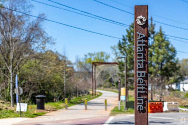 The Atlanta BeltLine runs along the southern border of West End.