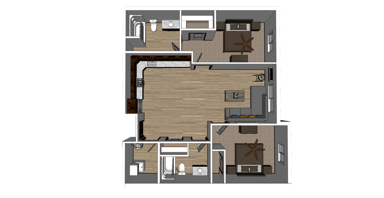 Rendered Floor Plan - 904 E Milbank Ave