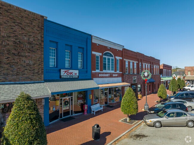 There are several small businesses located in downtown Lafayette Georgia.