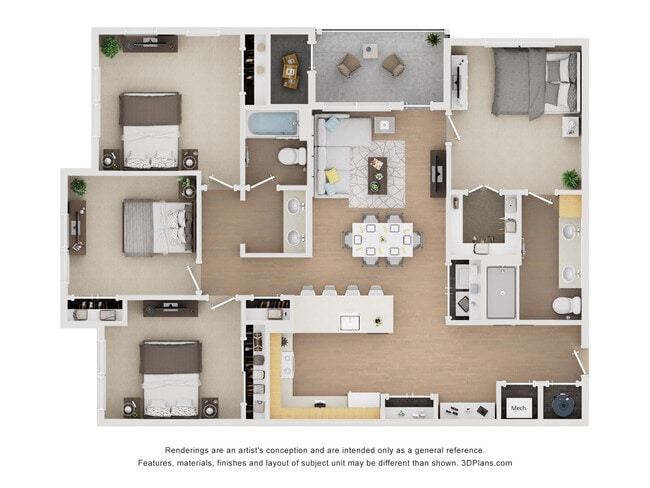 Floorplan - Daffan Flats
