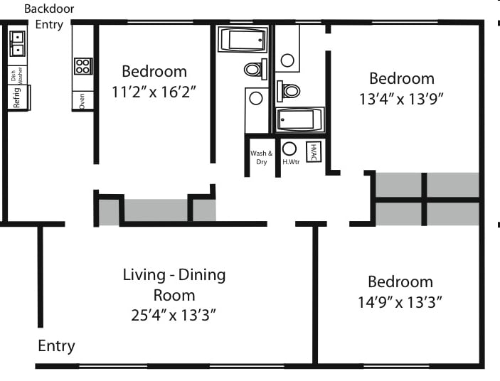 3BR/2BA - Windsor Hall