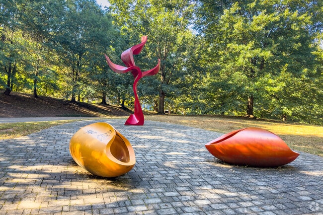 Freedom Park Trail in Candler Park has lots of art installations.