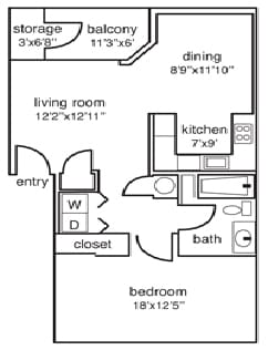 1BR/1BA - Westbury Commons