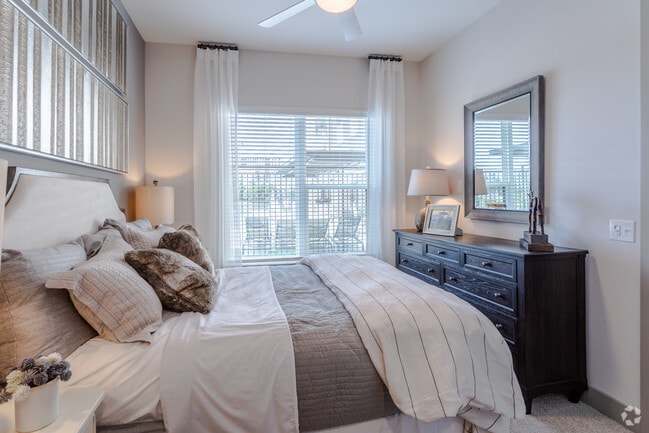 1BR,1BA - 648SF - A0 - BEDROOM - The Banks at Las Colinas