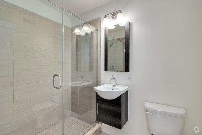 3BR, 3BA Deluxe - 955SF - Room C Bathroom - Eleanor at Walnut Apartments