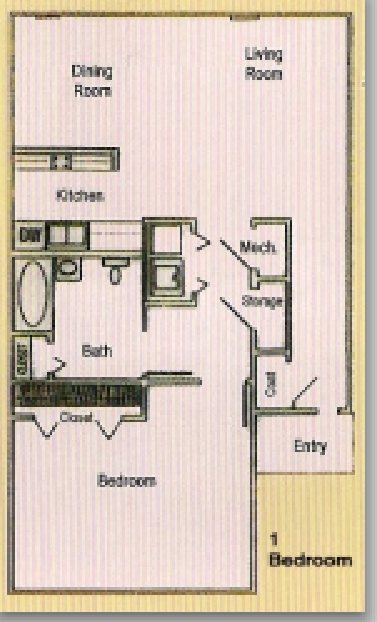 1BR/1BA - Madison Place Apartments