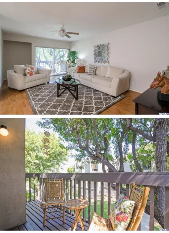 Living room and balcony on main floor - 1703 Mountain Terrace Ln