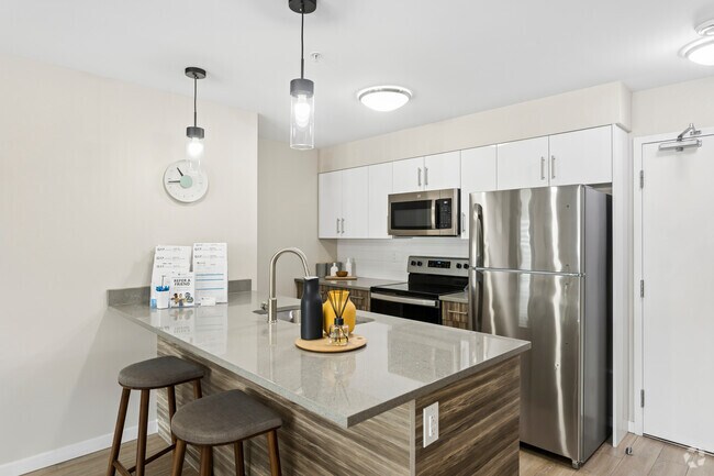2 chambres, 2 salles de bain + bureau - 88 m² - Cuisine - G17 Apartments at Tamarack
