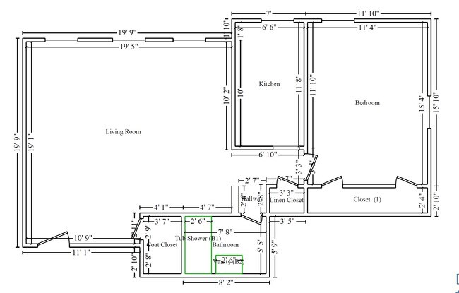 Floor plan of the unit - 13773 Cedar Rd