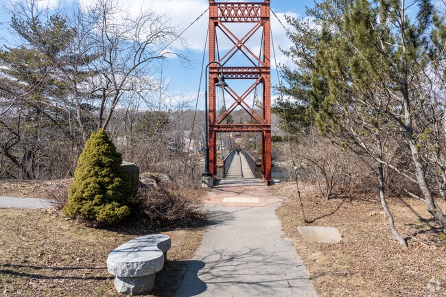 The Swinging Bridge in Brunswick, ME was originally unveiled in 1892.