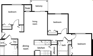 3HAB/2BA - York Commons