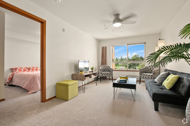 SHAG Victoria Park Senior Living Living Room and Bedroom - Victoria Park Senior Living Apartments