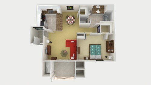 1HAB/1BA - Cambridge Villas Apartments