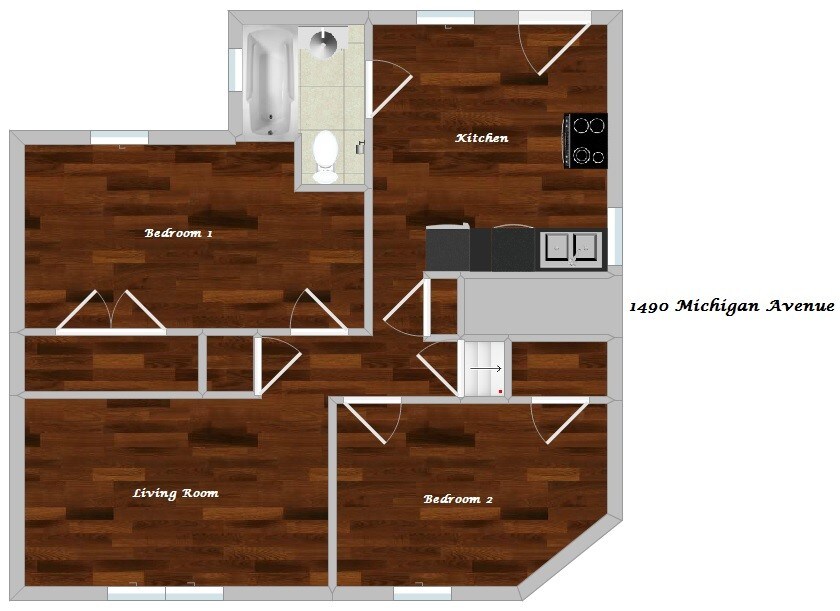 Floor Plan - 1490 Michigan Ave