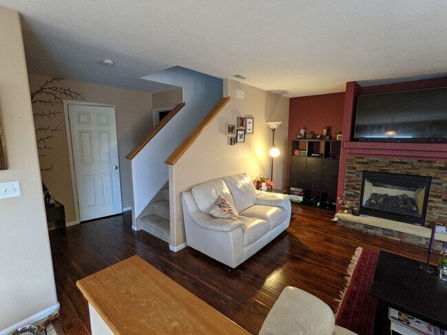 Livingroom, stairs, half-bath - 3756 Waterglen Plz