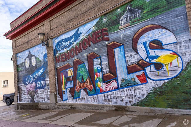 A downtown mural celebrates Menomonee Falls’ community spirit.